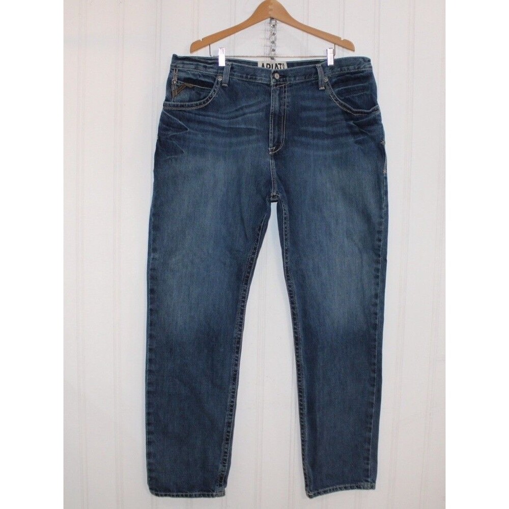 Ariat M3 Loose Fit Jeans Mens 44x36‎ Medium Wash Bootcut Western Workwear Denim